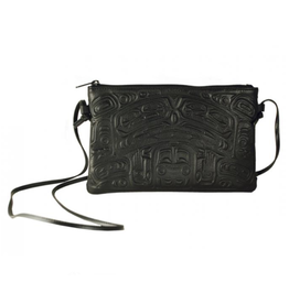 Fred, Clifton Bearbox Crossbody Bag Black Leather