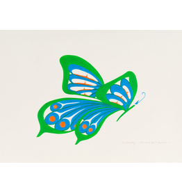 Bull, Pauline Green Butterfly Original Painting