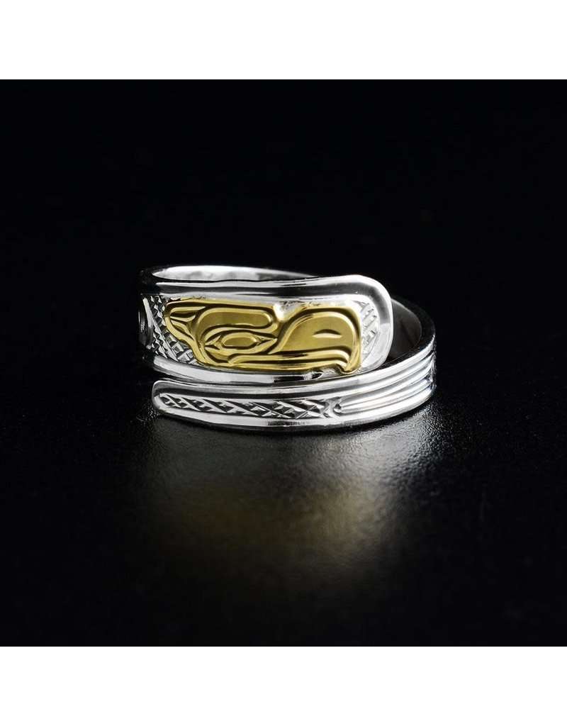 Harper Victoria Eagle 1/4" Silver And Gold Ring