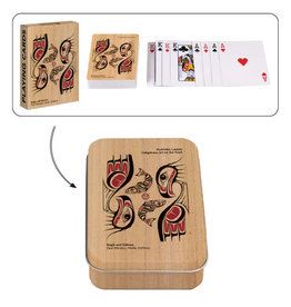 Native Northwest Eagle And Salmon Playing Card