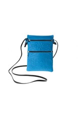 Panabo Sales Deerskin Leather Bear Box Turquoise Passport Pouch