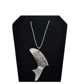 Vincent Henson Salmon Silver Necklace