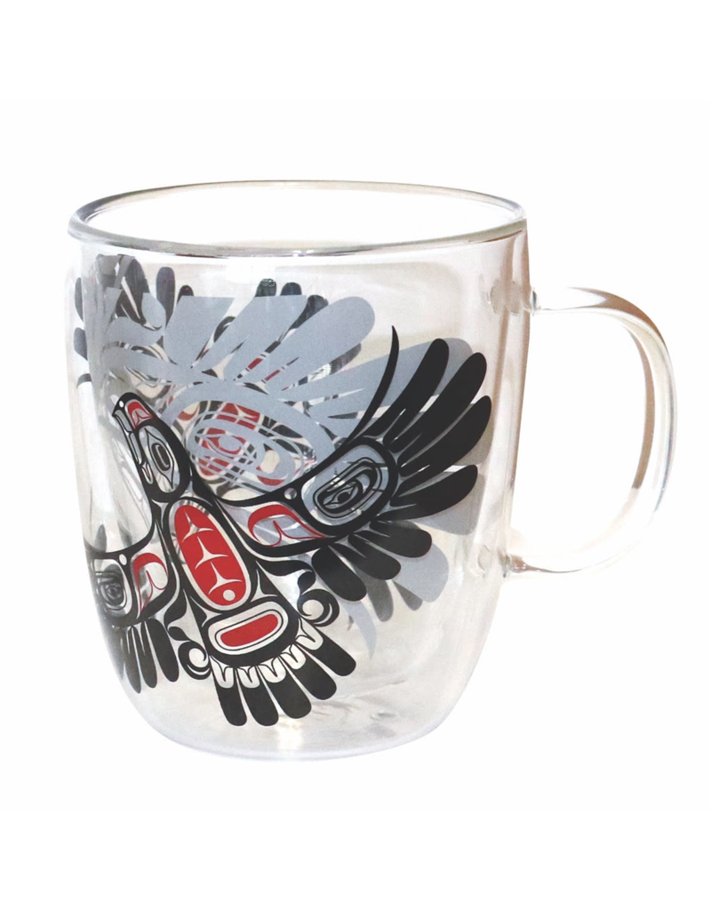 Native Northwest Double Walled Glass Mug