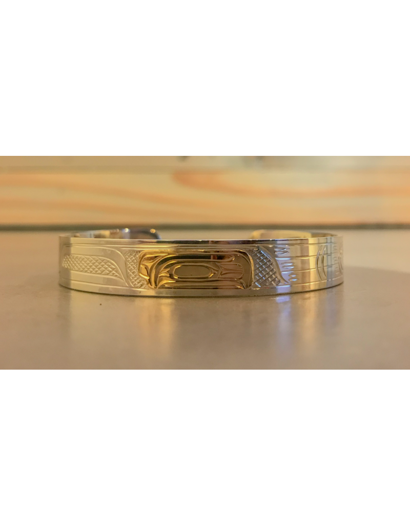 Harper Victoria Silver & 14k Gold Bracelet 3/8"