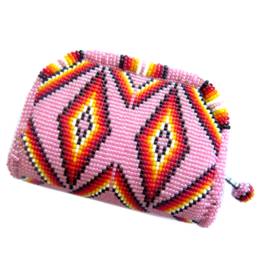Fourdwholesale Loomed Coin Purse Pink