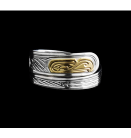 Harper Victoria Eagle Silver & Gold Wrap Ring 1/4"