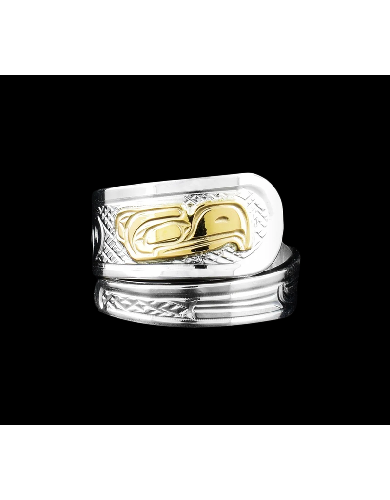 Harper Victoria Eagle Gold & Silver Ring 3/8"