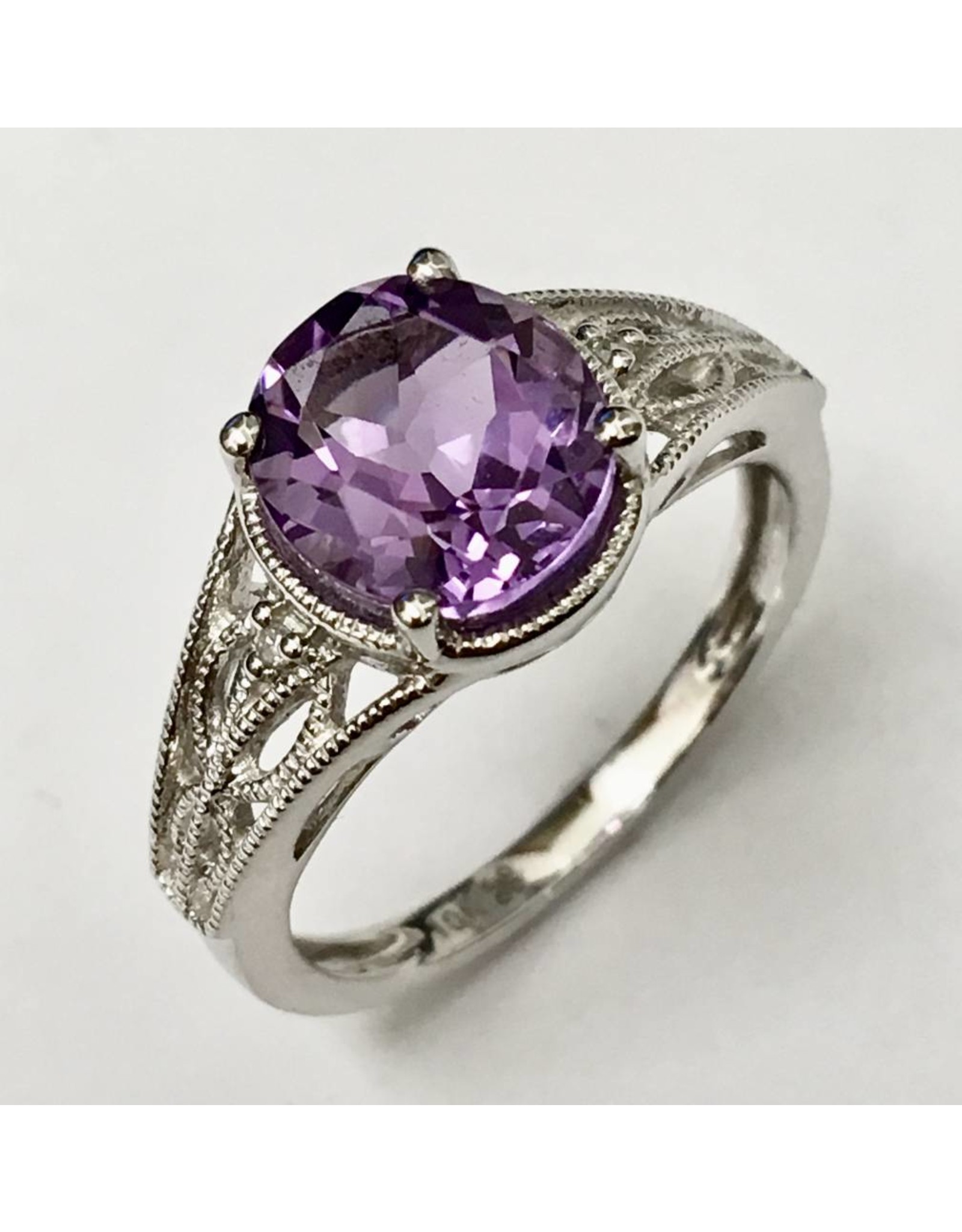 Filigree Amethyst Ring 10kw Forest Of Jewels