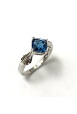 Topaz & Diamond Ring 10KW