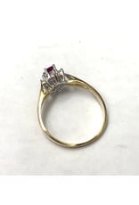 Ruby & Diamond Cluster Ring 10KYW