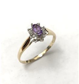 Amethyst & Diamond Cluster Ring