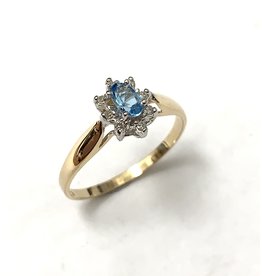 Topaz & Diamond Cluster Ring