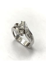 0.61ctw Contemporary Style Diamond Ring 14KW