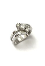 0.61ctw Contemporary Style Diamond Ring 14KW