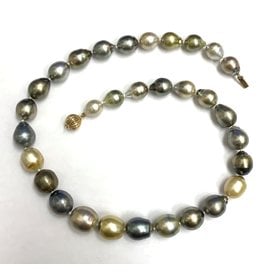 Fiji & Tahitian (9.3-12.7mm) Pearl Necklace