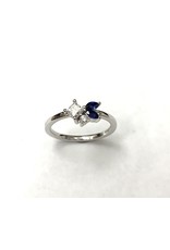 Wild Cluster Sapphire & Diamond Ring 14KW