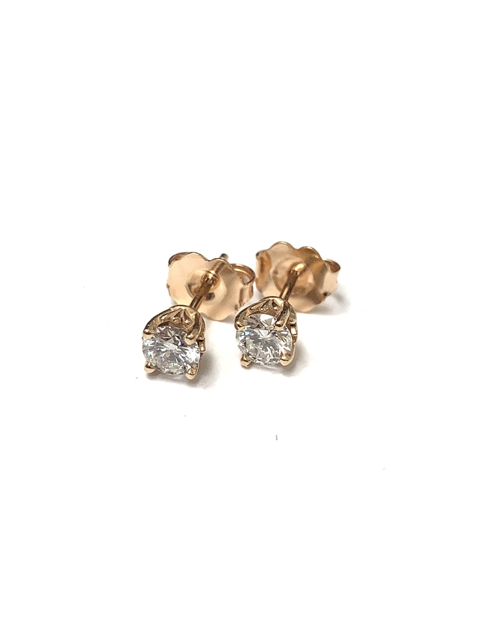 0.44ctw Diamond Studs 14KR