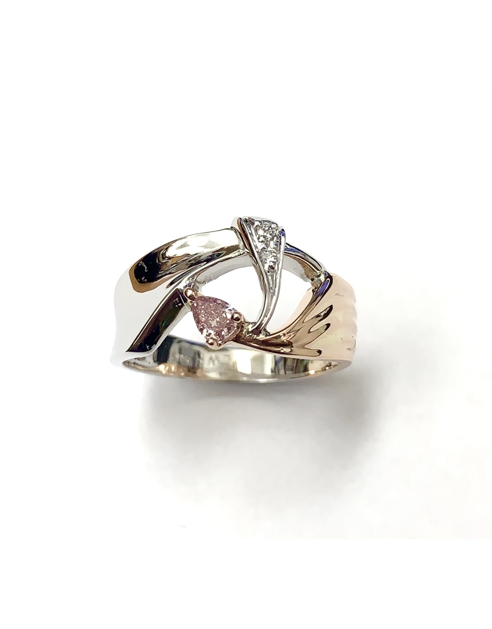 Custom Fancy Coloured Diamond Ring 14KWR