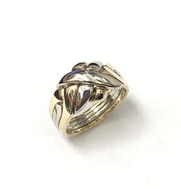 4-Band Two-Tone Puzzle Ring
