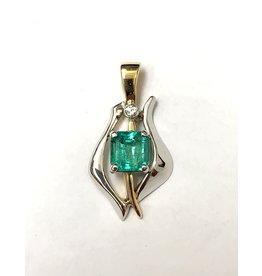 Custom Emerald & Diamond Pendant