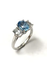 Triple Oval Topaz Ring 10KW