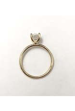 Oval Moissanite Solitaire Ring 14KY