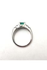 1.07ct Colombian Emerald and Diamond Ring 14KW