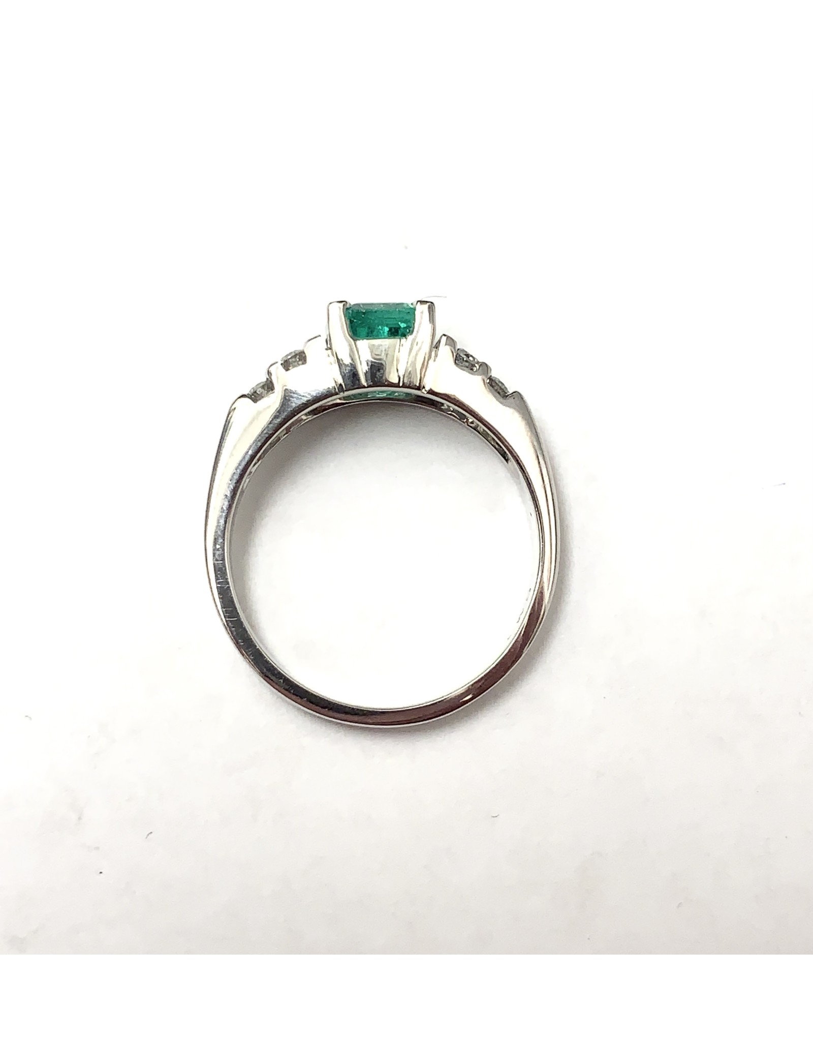 1.07ct Colombian Emerald and Diamond Ring 14KW