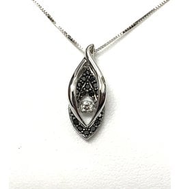 Black & White Dancing Diamond Pendant