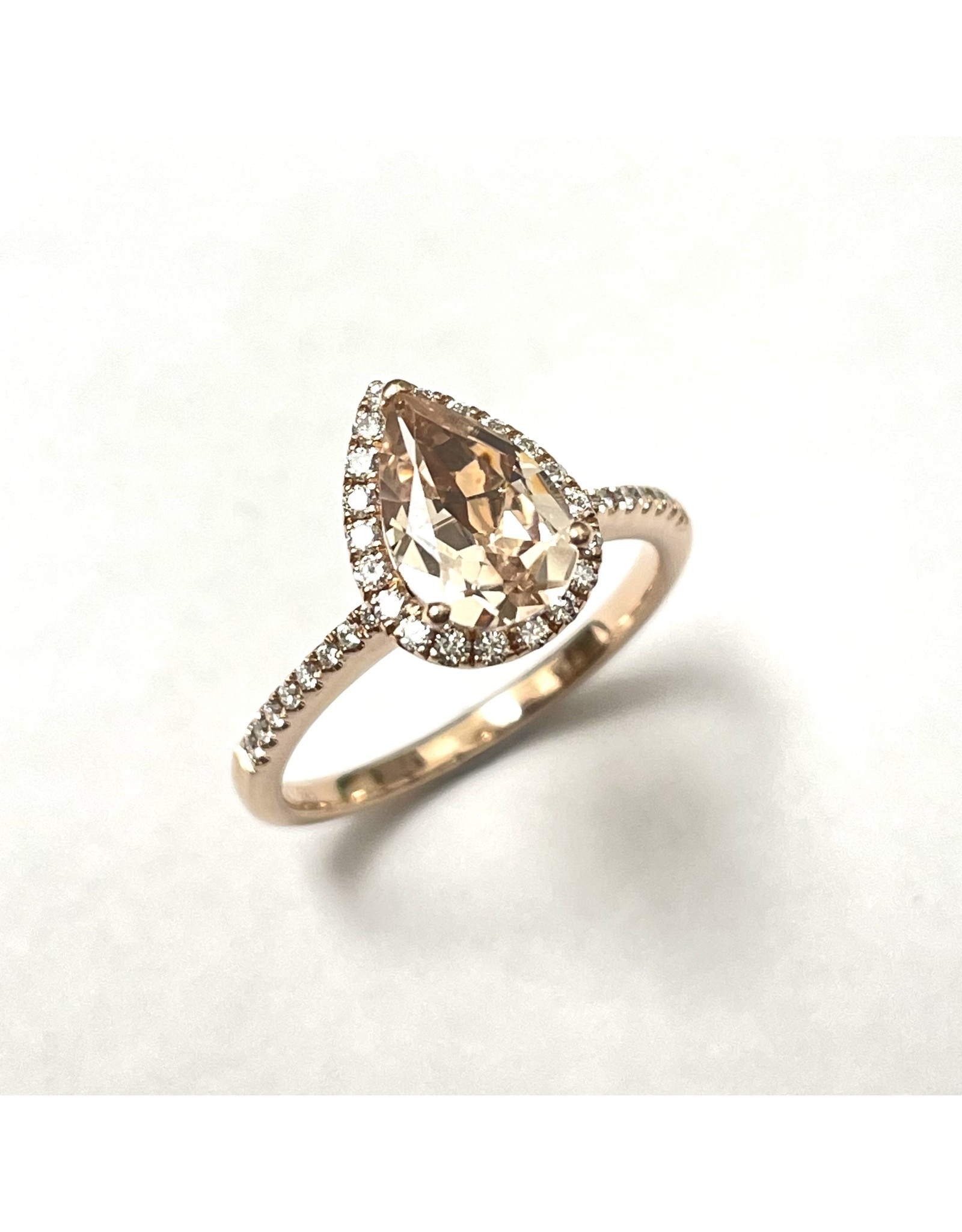 Morganite & Diamond Ring 14KR