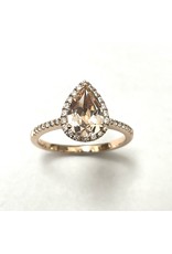 Morganite & Diamond Ring 14KR