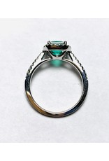 1.06ct Emerald & Diamond Ring 18KW