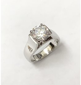 8.5mm Round Moissanite Ring