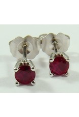 0.41ctw Ruby Stud Earrings 14KW