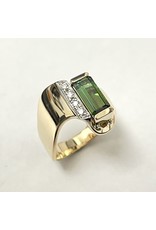 Custom Tourmaline & Diamond Ring 14KY