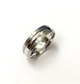 Crown Ring Dome Center Wedding Band