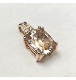 4.75ct Morganite & Diamond Pendant