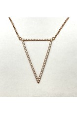 Triangle Diamond Necklace 14KR