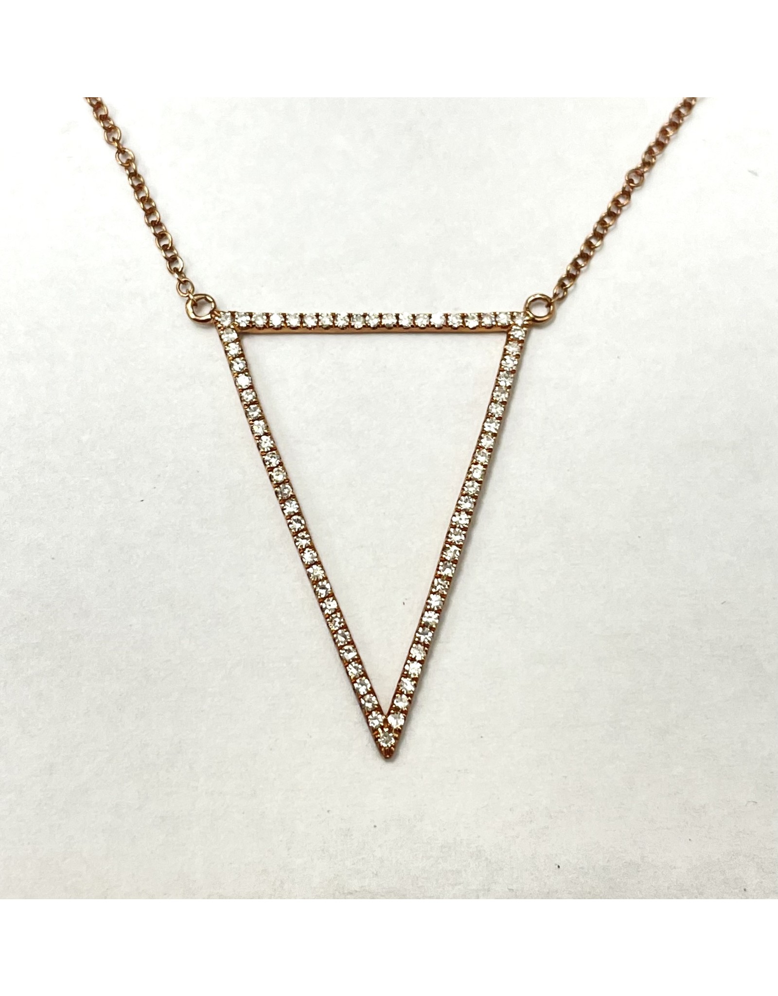 Triangle Diamond Necklace 14KR