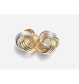 Tri-Tone Knot Earrings