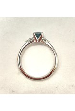 0.73ct Montana Sapphire & Diamond Ring 14KW