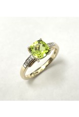 1.41ct Peridot & Diamond Ring 10KY