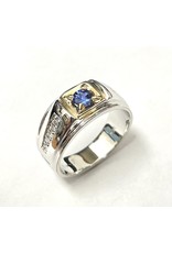 Sapphire & Diamond Ring 14KWY