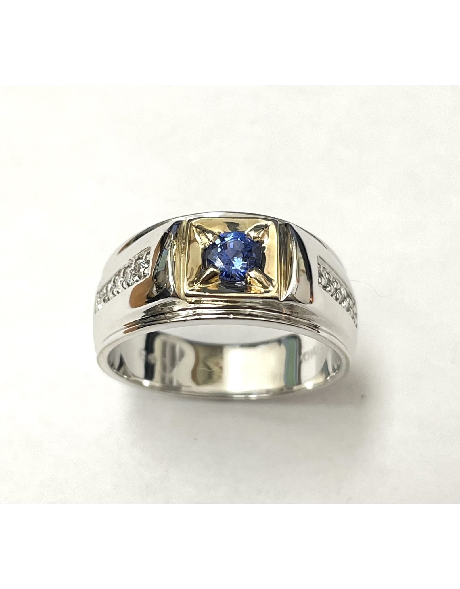 Sapphire & Diamond Ring 14KWY