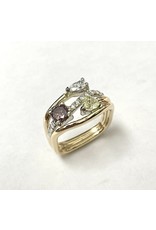 Natural Fancy Colored Diamond Ring 14KYW