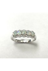 Opal & Diamond Ring 14KW