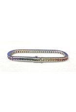 6.89ct Rainbow Sapphire Bracelet 14KW