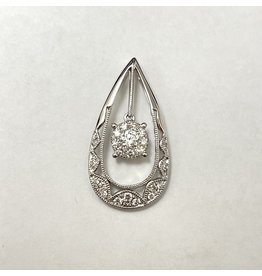 Drop Cluster Fancy Diamond Pendant