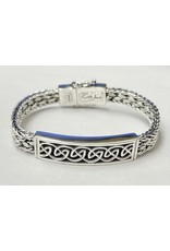 Keith Jack Dragon Weave Eternity Bar Bracelet SS