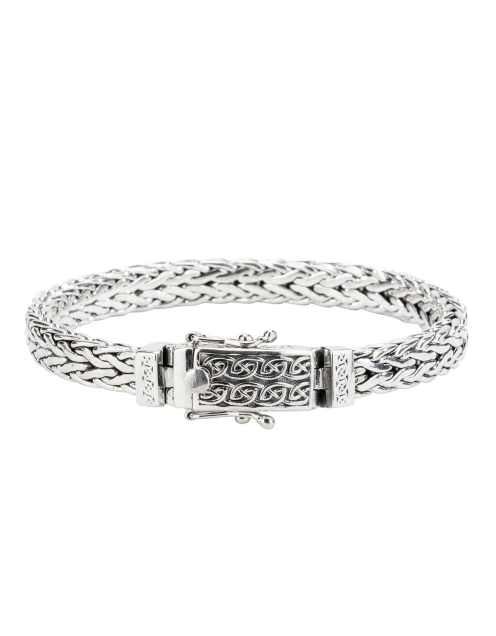 Keith Jack Square Dragon Weave Bracelet SS